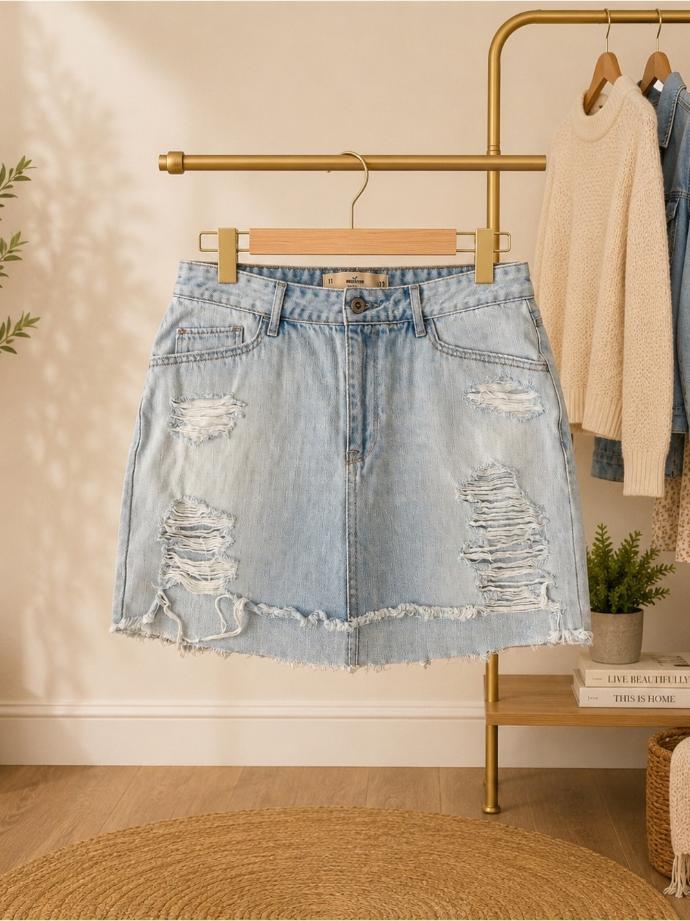 Hollister Light Blue High-Rise Denim